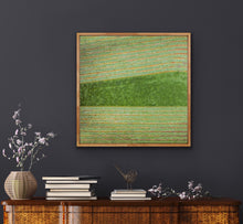 Load image into Gallery viewer, Bomaderry, NSW. From high above, I was drawn to the unique art that the farmer was inadvertently creating as he mowed his field, revealing a unique and fleeting pattern. Peter Izzard Photography Fine Art Print.