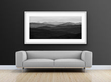 Load image into Gallery viewer, From atop Pigeon House Mountain just after dawn I viewed this sea of trees stretching into the distance in oceanic forms. Morton National Park, NSW.