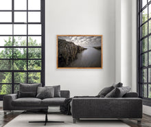 Load image into Gallery viewer, An intimate yet epic-looking landscape, taken within a small tidal crevasse. The dreadlocks of the mermaids necklaces leading the eye out into the bay beyond. Jervis Bay, NSW.