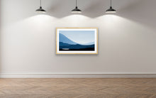 Load image into Gallery viewer, Scottish Highlands, what caught my eye and forced me to stop and capture this image were the sweeping mountain lines and beautifully contrasting blue shades. Peter Izzard Photography Fine Art Print.