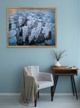 Load image into Gallery viewer, Beneath a small window-like clearing on the ice-covered lake these beautiful bubbles are frozen in time destined never to break the surface, Alberta, Canada, a fine art print by peter izzard fine art photography, leading south coast photographer, fine art photography, interior design, interior styling, property styling, architecture, art, kiama, gerringong,