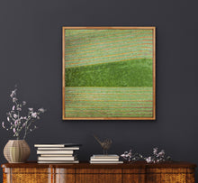 Load image into Gallery viewer, Bomaderry, NSW. From high above, I was drawn to the unique art that the farmer was inadvertently creating as he mowed his field, revealing a unique and fleeting pattern. Peter Izzard Photography Fine Art Print.
